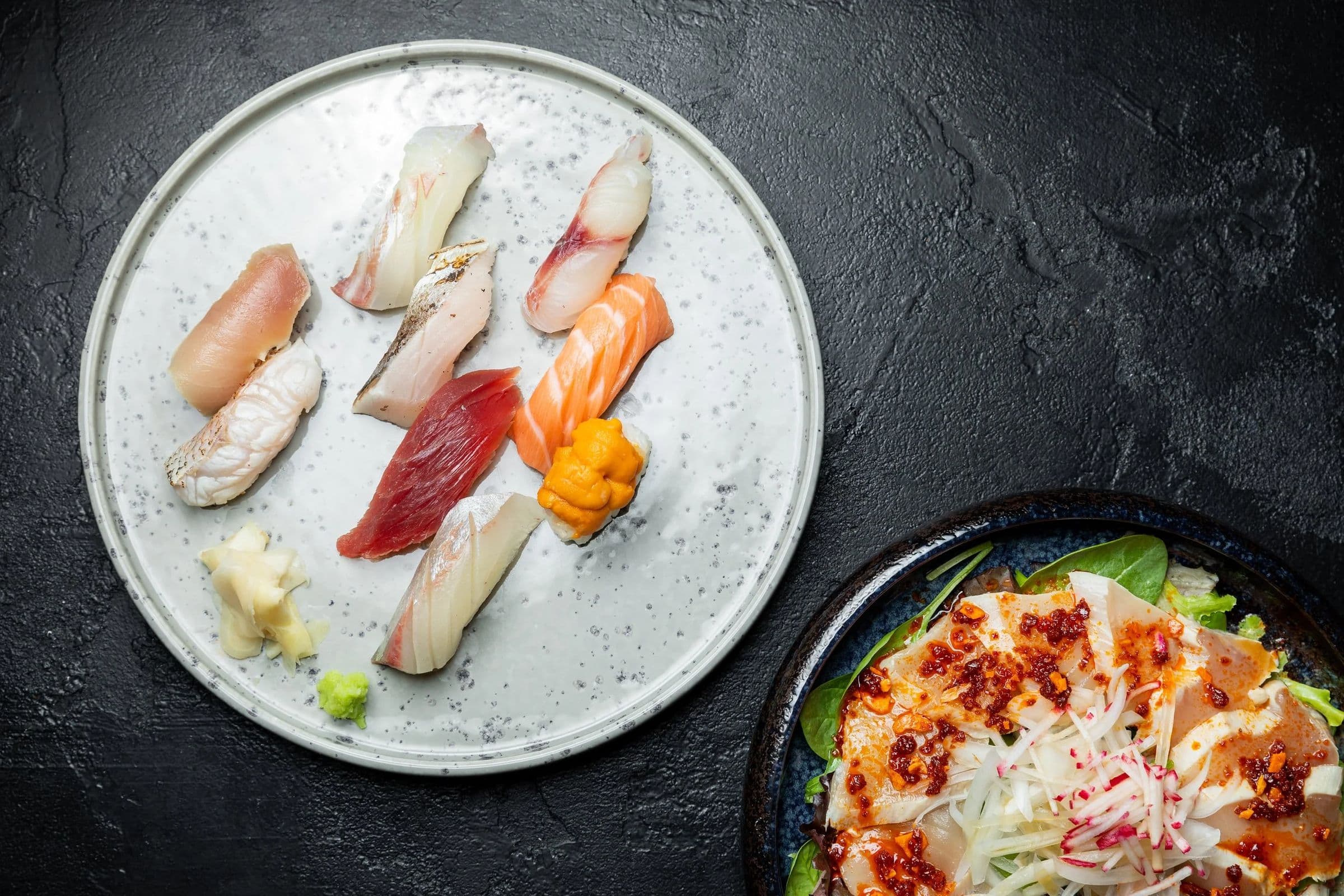 Catering platter spread from LA Sushi Co